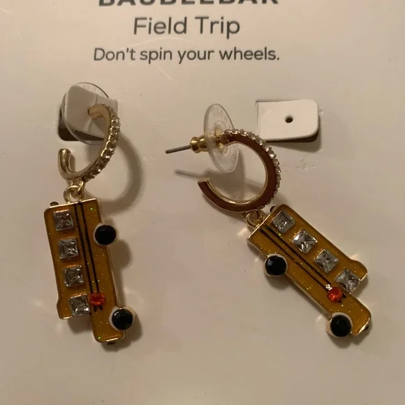 BaubleBar school bus earrings NIB - Picture 3 of 4